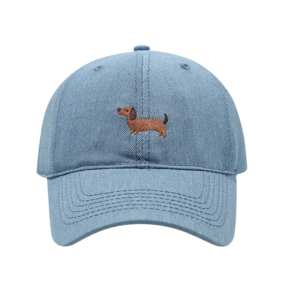 JIAYUE Womens Denim Baseball Cap Adjustable Classic Cute Cartoon Animal Embroidery Comfort Dad Hat For Outdoor Activities And Daily Wear