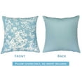 thumbnail image 2 of Aiking Set of 2 Printed 18 x 18 inch Decorative Throw Pillow Covers, Blooms Aqua, 2 of 5