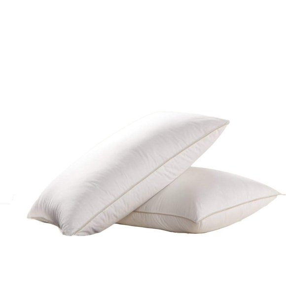 EGYPTIAN BEDDING Goose Down Pillow - 1200 Thread Count Egyptian Cotton, Soft, King Size, Set of 2