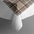 thumbnail image 5 of Brown Beige Plaid Checkered Pattern Square Tablecloth,Waterproof Square Table Cover,Wipeable Spillproof Washable Table Cover for Home Kitchen Party Decor 52"x52"(132x132cm), 5 of 6
