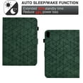 thumbnail image 2 of Embossed Folio Flip Smart Case Cover for iPad 10th Gen 10.9" 2022, Premium PU Leather Kickstand Card Slots Magnetic Auto Sleep / Wake with Pen Slot Case for iPad 10th Gen 10.9" 2022, Green, 2 of 5