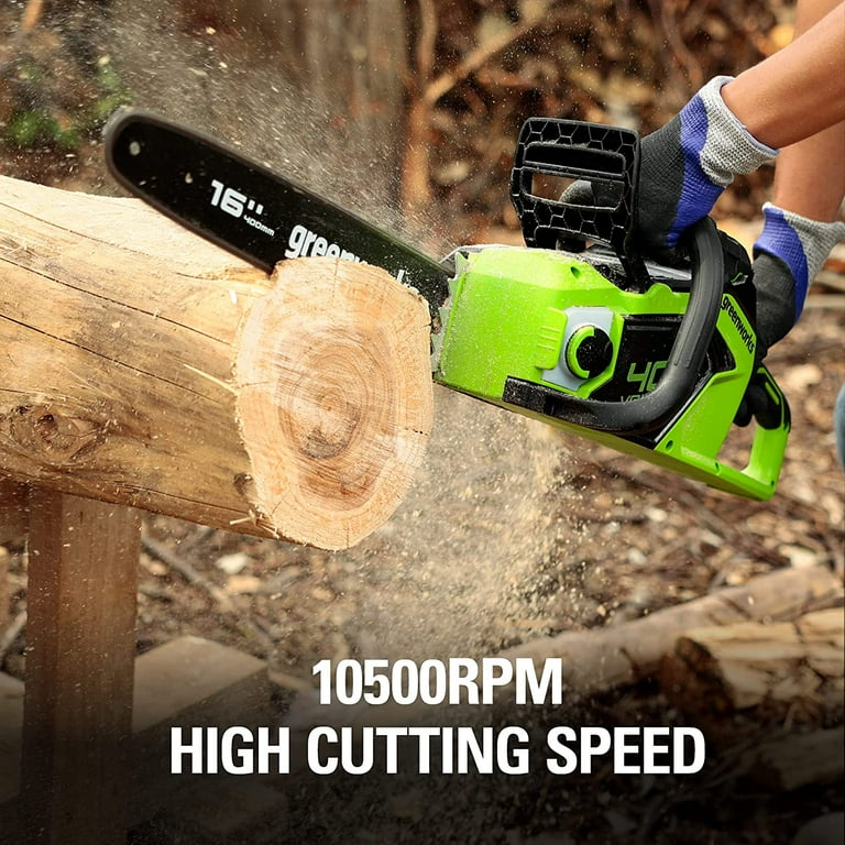 Greenworks, Chainsaw, CS40L02 40V Brushless, 16