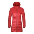 thumbnail image 4 of Uooqdmx Puffer Jacket Womens Winter Coats Solid Color Hooded Oversize Light Down Jacket Oversize Women's Down Jackets & Parkas Red 7XL, 4 of 4