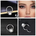 thumbnail image 4 of ZS-Piercing para el tabique nasal, anillos de cristal de cobre para la nariz, pendiente de cartílago de acero inoxidable, hélice, Tragus, 16G, 1 unidad, 4 of 5