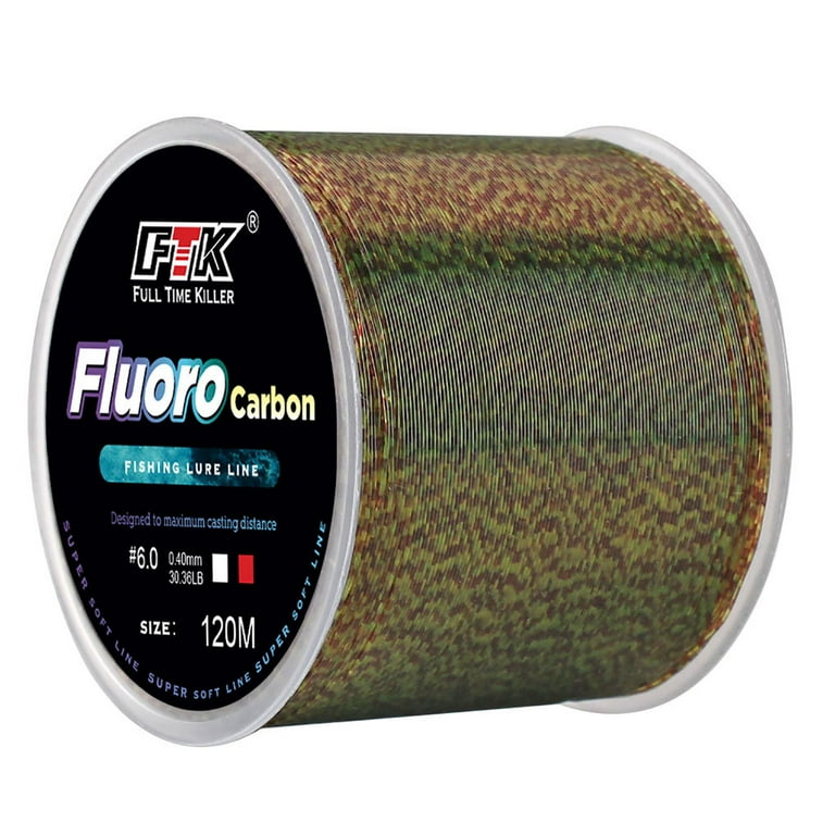 120m Invisible Fishing Line 3-Color Speckle Nylon 4.13lb-34.32lb Super Strong Spotted Fishing Line Accessories, Size: Coffee Green Speck 2.5