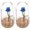 Blue, variant on MasteelfCA 2pcs Miniature Flower In Dome Miniature Scene Model Mini Flower in Dome for Tiny House Centerpieces