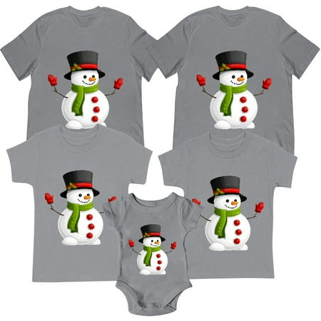 

Cute Snowman T-Shirt Family Matching Custom Vacation Shirts Personalized Shirts For Family