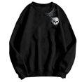 thumbnail image 5 of Tisuna Halloween Sweatshirt For Women Relaxed Fit Skull Print Crewneck Sweatshirt Ladies Long Sleeve Festival Theme Party Fall Tops Clothes Size S, 5 of 5