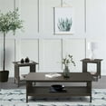 thumbnail image 2 of Lexicon Lewiston 3 Piece Modern Wooden Coffee Table Set in Antique Gray, 2 of 9