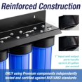 thumbnail image 2 of iSpring WGB32B-PB 3-Stage Whole House Water Filtration System w/ 20-Inch Sediment, Carbon Block, and Iron & Lead Reducing Filter, 2 of 5