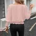 thumbnail image 3 of yillto Women's Dressy Top Long Sleeve Casual Shirt Work Business Blouses Fall Elegant Outfits for Ladies, 3 of 7