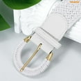 thumbnail image 5 of WHIPPY Women Wide Braided Belt for Dresses Jeans Pants Ladies Woven White Waist Belts, 5 of 6
