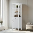 thumbnail image 3 of Vanity Art 21" Freestanding Linen Cabinet with Soft Close Door and Drawer, 3 of 7