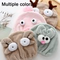 thumbnail image 5 of Gorro de pelo seco absorbente suave para niños, toalla de secado rápido, conjunto de envoltura para la cabeza, 2 uds., 5 of 5