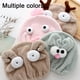 thumbnail image 5 of Gorro de pelo seco absorbente suave para niños, toalla de secado rápido, conjunto de envoltura para la cabeza, 2 uds., 5 of 5