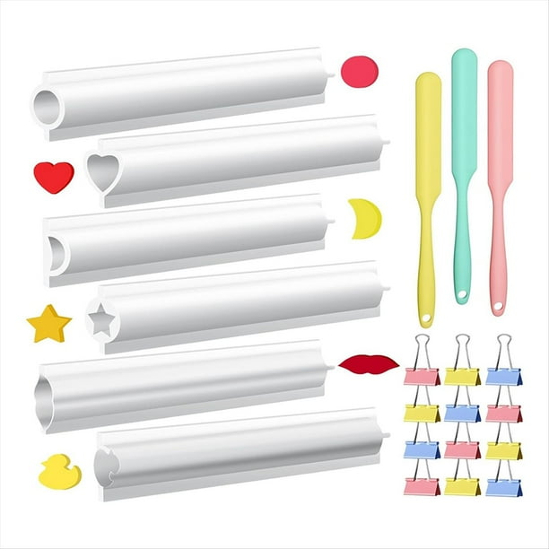 6 Piezas de Molde de Silicona de Tubo , Molde de Jabón Integrado, Molde de Columna para Dulces de Chocolate para Hacer Velas Hechas A Mano