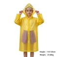 thumbnail image 3 of Reusable Thick Kids Rain Poncho Hooded Full Body Raincoat with Clear Brim for Boys Girls School Outdoor Activities, 3 of 9