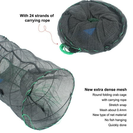 Fishing Net Foldable Portable Steel Wire Fish Pot River Network Cage ...