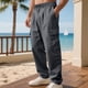 thumbnail image 1 of Ceisia Men's Spring Summer Solid Color Gift Workwear Pants - Straight Leg Tether Waist Zipper Button Pocket Casual Pants, 1 of 9