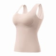 thumbnail image 7 of Women's Seamless Bodysuit with Built In Bra, Strapless Tank Top with Removable Cups, T-Shirt Bra Alternative for Everyday Wear, Backless Dress and Layering-Beige, 7 of 7