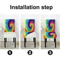 thumbnail image 4 of Dining Room Chair Covers Set of 6 Dining Chair Slipcovers for Hotel,Kitchen,Party Abstract Swirl Tie Dye, 4 of 5
