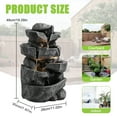 thumbnail image 6 of Lorelo Multi Tiers Cascading Rock Water Fountain, Outdoor Water Fountain with LED Light, Outside Patio Water Features Fountain, Garden Waterfall Decor for Patio, Backyard, Porch and Home Art Decor, 6 of 6