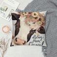thumbnail image 2 of Orinice Girl Who Loves Cows Pillow Covers Cow Gifts for Cow Lovers Women Girls, Floral Cow Pillow Covers, Cow Decor, Cowgirl Room Decor, Cute Cow Stuff 18x18in, 2 of 5