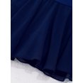 thumbnail image 5 of DPOIS Little Big Girl Figure Ice Skating Ballet Gymnastics Leotard Dress Navy Blue 10, 5 of 7
