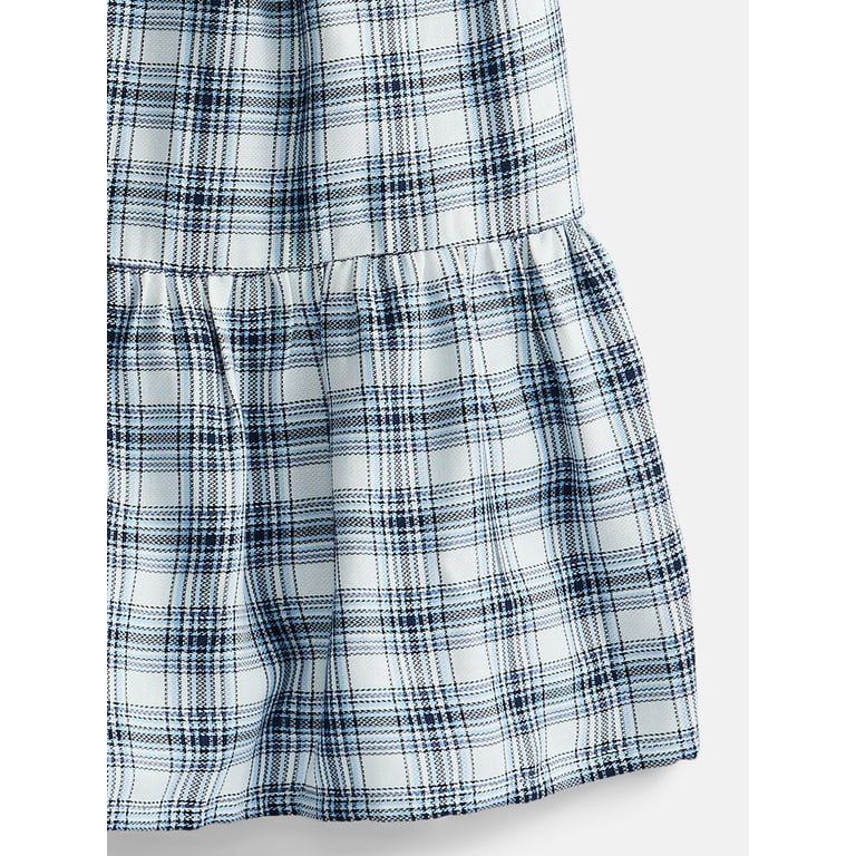 Wonder Nation Girls Woven Tiered Dress with Short Sleeves photo 3