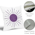 thumbnail image 3 of Boho Pillow Covers 20x20 Inch Pack of 2 Purple Bohemian Sun Sunrise Decorative Outdoor Throw Pillow Covers Farmhouse Pillowcase Square Linen Cushion Cover for Bedroom Sofa Couch Home Decor, 3 of 6