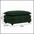 thumbnail image 4 of Green Chenille 4-Piece Modular Sectional Sofa with Ottomans – Modern Living Room Comfort, 4 of 13