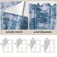 thumbnail image 5 of Modern Blue Swag Curtains for Kitchen/Bedroom/Living Room, Vintage Abstract Art Contemporary Scalloped Curtains 63 Inch Long, Rod Pocket Window Swag Topper Curtains Valances 2 Panels Set 36"x63", 5 of 8