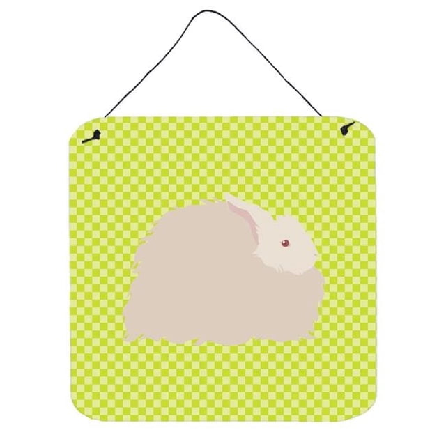 Carolines Treasures BB7785DS66 Fluffy Angora Rabbit Impressions Murales Ou de Porte Vertes, 6 x 6 Po.