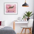 thumbnail image 3 of Stupell Industries Rustic Lodge Happy Turtle on Pink Chair Gray Framed Print Under Glass, 21 x 17, by George Dyachenko, 3 of 8