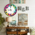 thumbnail image 4 of Colorful Splash Paint Wall Clock 10-Inch Silent Wooden Wall Clock, Battery Operated (AA Batteries Not Included), Artistic Home Decor, 4 of 7