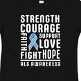 thumbnail image 4 of Inktastic ALS Awareness Strength Courage Support Boys or Girls Toddler T-Shirt, 4 of 5
