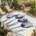 thumbnail image 2 of Outdoor Rug 5x8 ft Gray Tulip Floral Waterproof Outdoor Patio Rug Mat Non Slip Outside Area Rugs Carpet for RV,Camping,Porch,Deck,Pool,Balconybackyard,Watercolor Flowers, 2 of 9