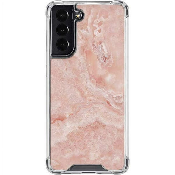 Skinit Marble Crystal Pink Galaxy S22 Clear Case