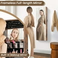 thumbnail image 6 of Gymax 43.5'' Jewelry Mirror Cabinet w/ Full-length Mirror & Interior Makeup Mirror Rustic Brown, 6 of 10