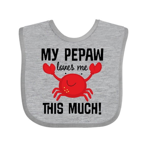 Inktastic My Pepaw Loves Me Grandchild Boys Baby Bib