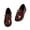 Red, variant on ZACPNCV Girl's Platform Loafers Slip On Chain Chunky Heel Leather Flats Round Toe School Uniform Dress Shoes Black 6-7 Years