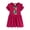 1PCS Hot Pink(Cherry), variant on HWJAD Summer Cotton Dress for Toddler Girls Cherry Applique Short Sleeve Kids Girl A-line Casual Play Dresses
