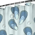 thumbnail image 3 of Starfish Seashell Shower Curtain - Nautical Beach Themed Quick-Dry Machine Washable Bathroom Drape with 12 Hooks 72x72 Inches, 3 of 5