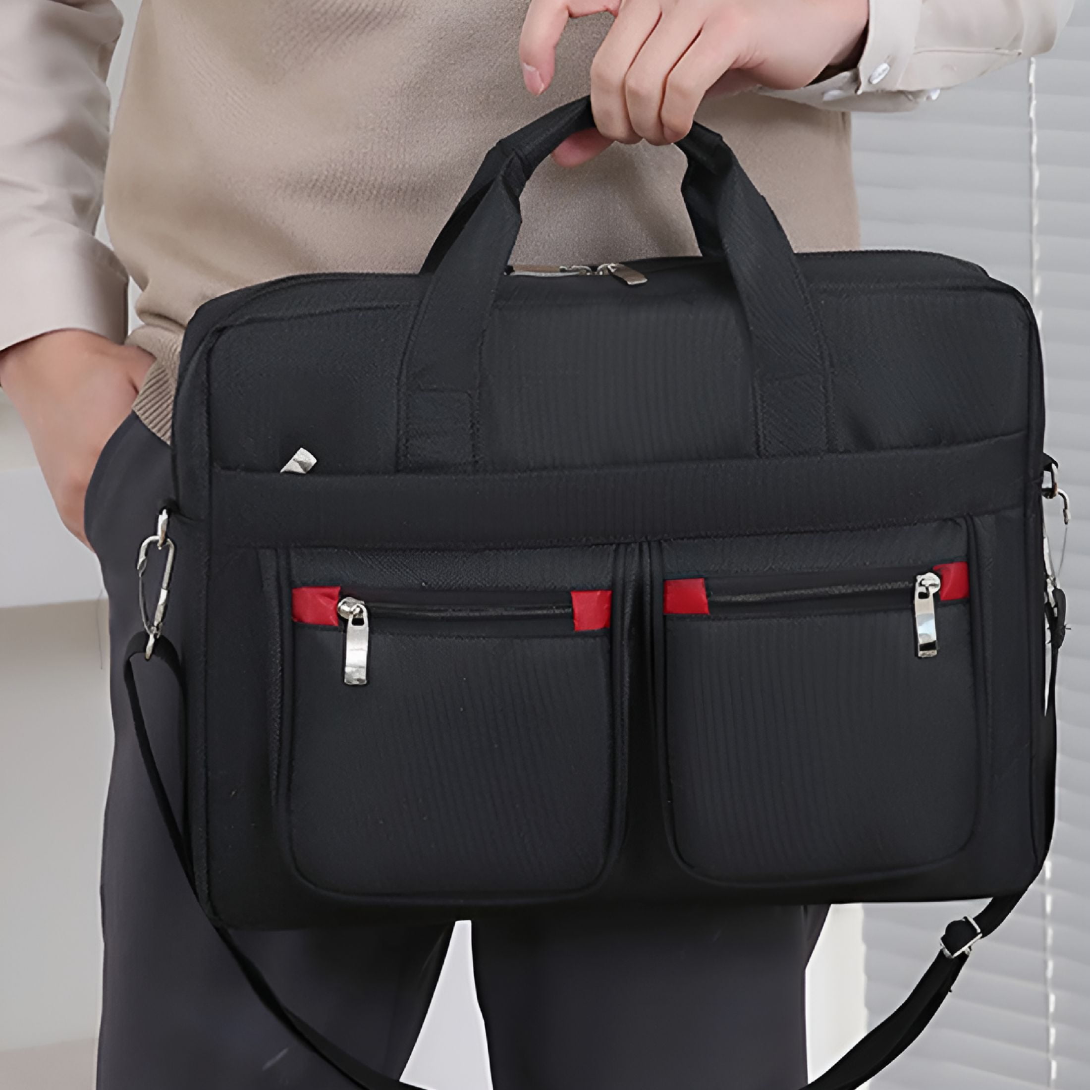 GASTROPOD Large Briefcases for Men Tote Bag Laptop Case Work Bags Office Messenger Bag Handbags Sports Travel Chest Rucksacks Shoulder Crossbody Rucksacks Bag with Multiple Pockets