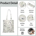 thumbnail image 4 of Bloom Print Canvas Tote Bag - Durable & Large Capacity Eco-Friendly Grocery Bag, 4 of 6