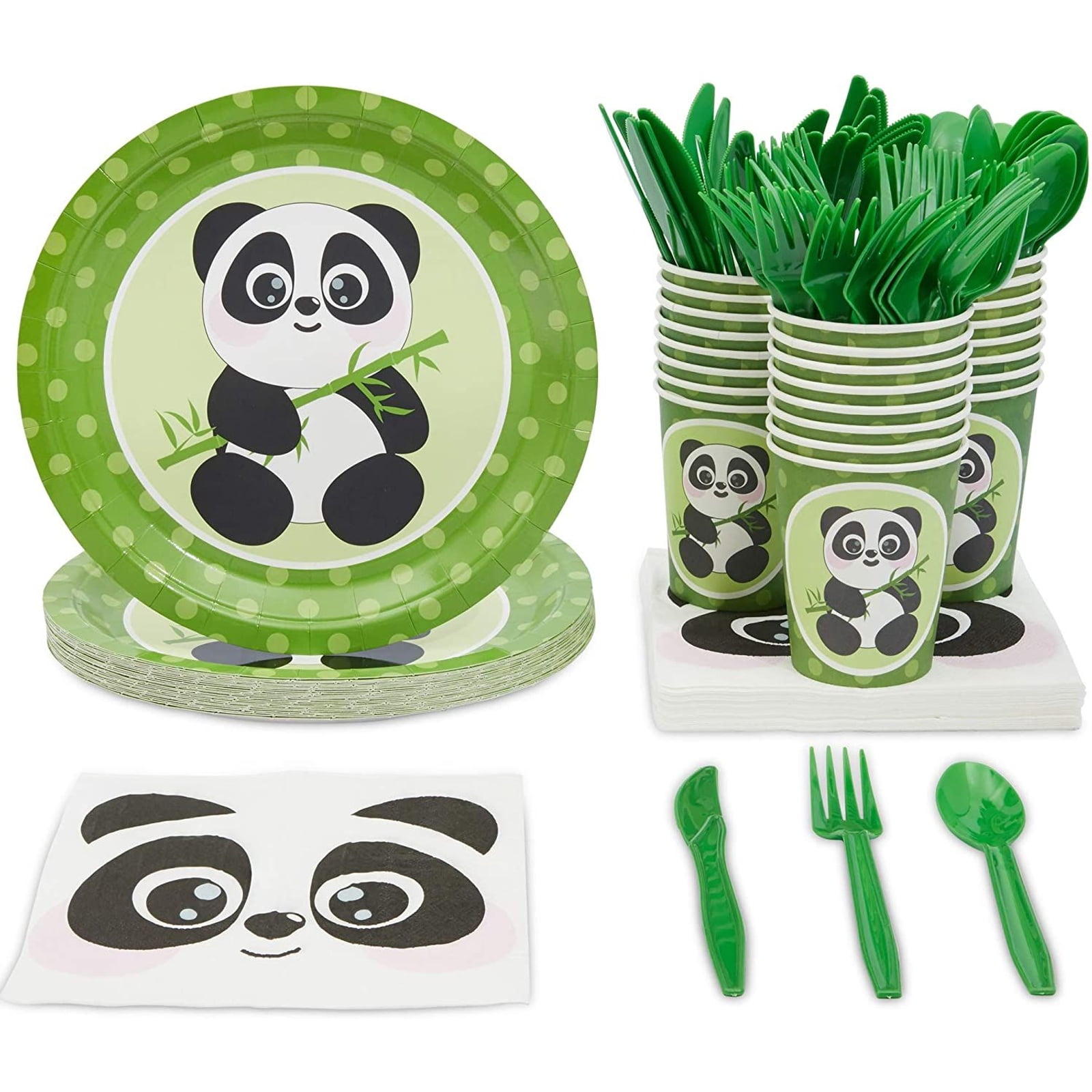 Gift Bags Panda Cupcake Toppers for Children Birthday Party Kids Nursery Bedroom Décor Panda Bear Themes Happy Birthday Banner Panda Bamboo Balloons 61 Pcs Panda Birthday Party Decorations Supplies
