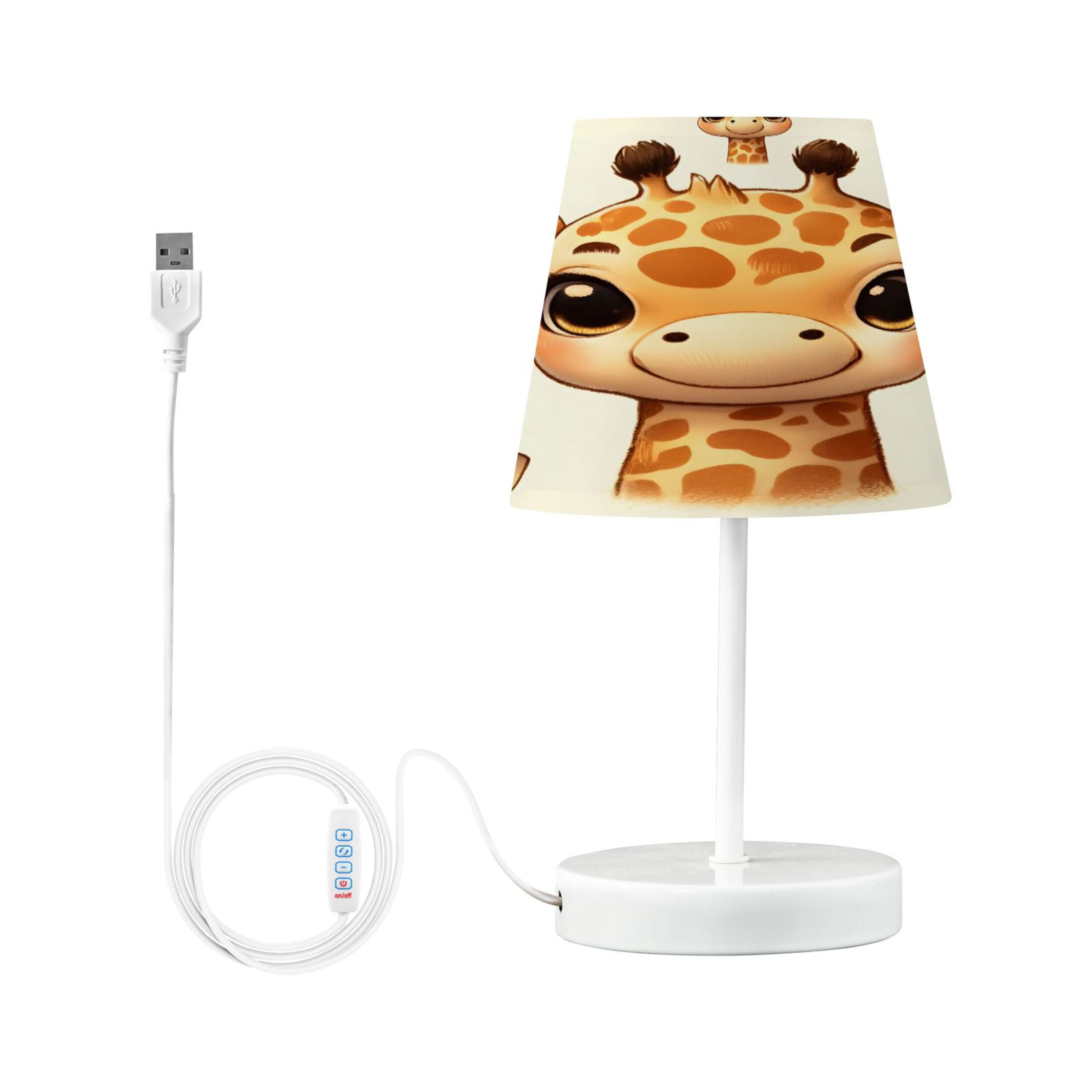 Cute Baby Giraffe Head Desk Lamp LED Table Nightstand Lamps with 3 Color Temperatures for Home Bedroom Living Room Decor 8x12