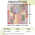 thumbnail image 2 of Pioneer Flower Floral Print Pattern Square Fitted Tablecloth with Elastic Edge,Square Table Cover,Washable Elastic Table Cover for Home Kitchen Party Decor 36"x36", 2 of 6