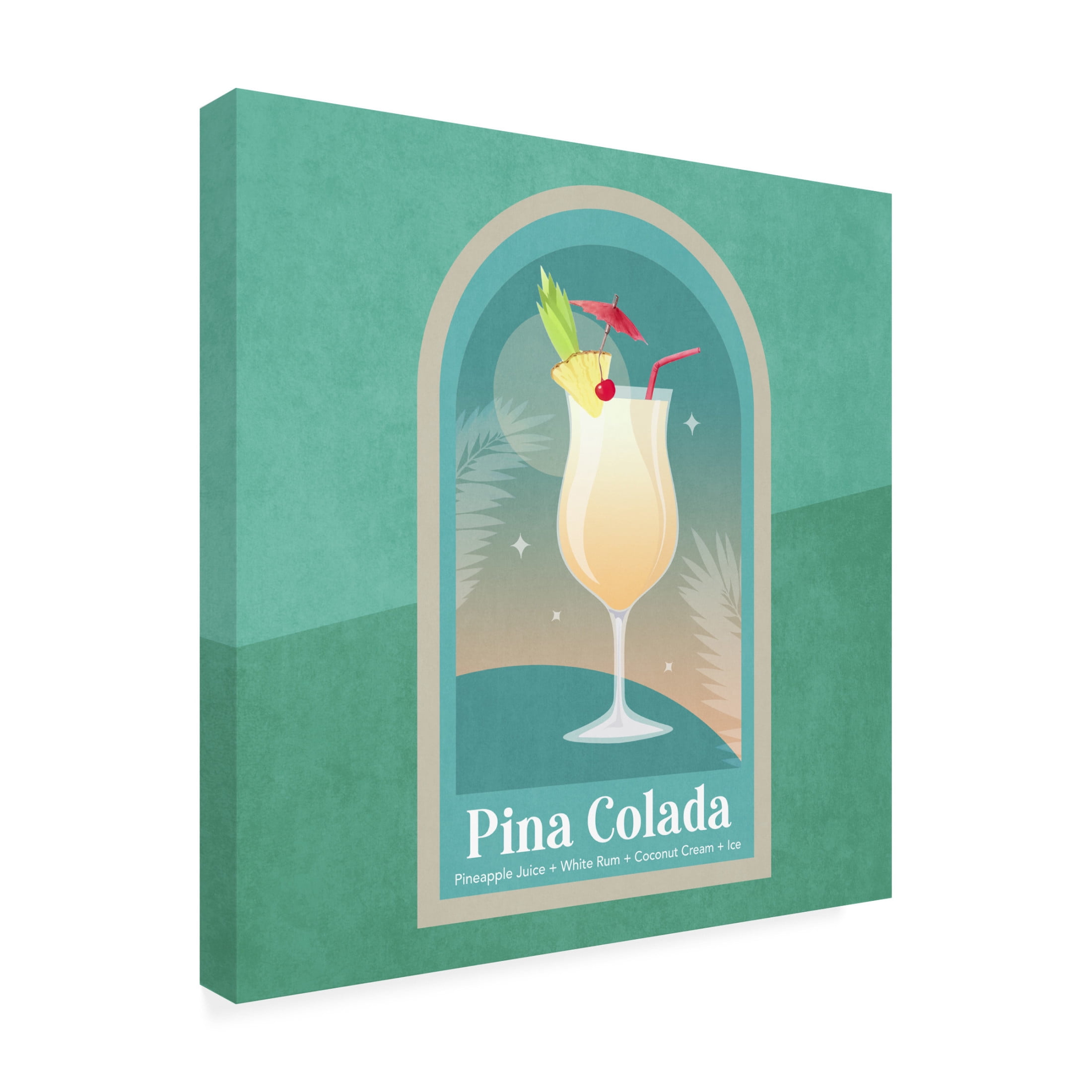 Trademark Fine Art Emel Tunaboylu Kokteyl Pina Colada Canvas Wall Art