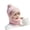 Pink, variant on Thickened Plush Knitted Hat with Neck Gaiters Face Cover Cold Weather Protections Pullover Russian Hat for Winter Outdoor